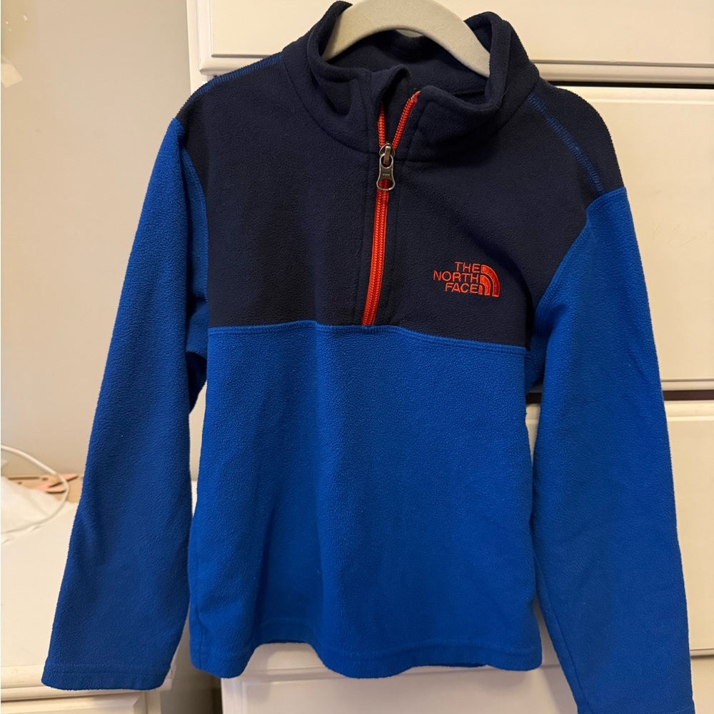 The North Face Kids Royal Blue and Navy Fleece 1/4 Zip Pullover